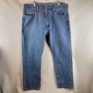 Levis 505 Jeans Mens 33x32 Blue Denim Regular Fit Straight Leg Normcore Classic